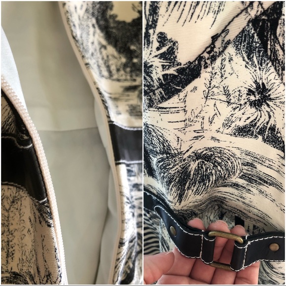 Tracy Reese French toile stripe floral white cream belted sheath-dress 1… - Picture 8 of 9